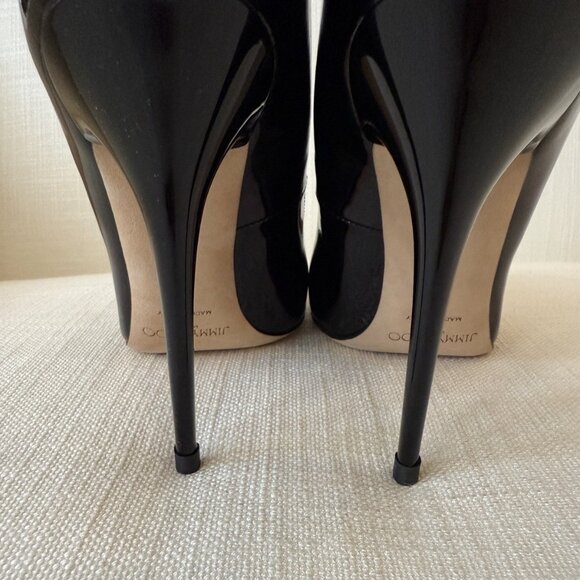 Jimmy Choo Anouk Black Patent Leather Heels - Picture 12 of 16